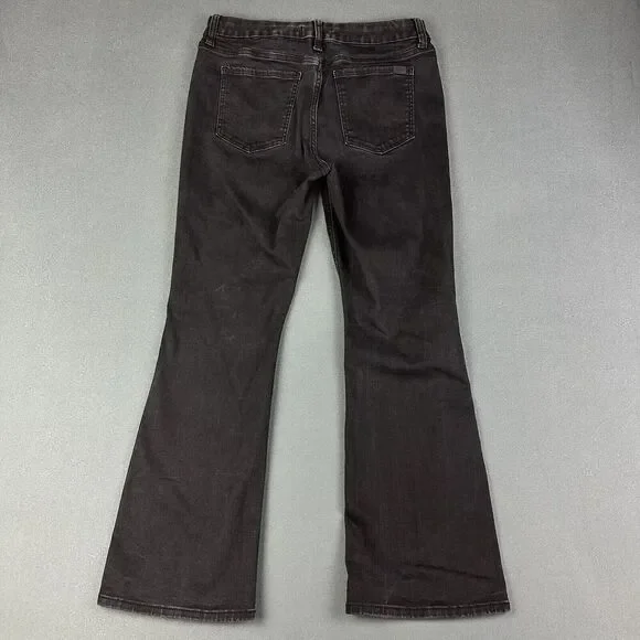 Jen7 Seven For All Mankind 7FAM Jeans Womens 8 Black Petite Slim Bootcut Stretch - Picture 5 of 16